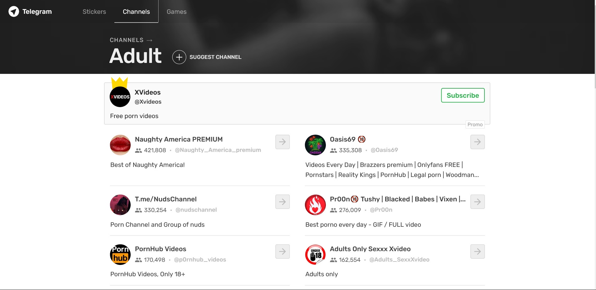Porn telegram channels